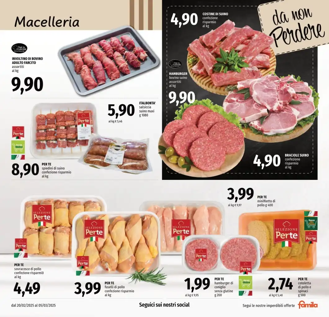 Volantino Famila Tagliati per il Risparmio dal 20/02 al 5/03/2025