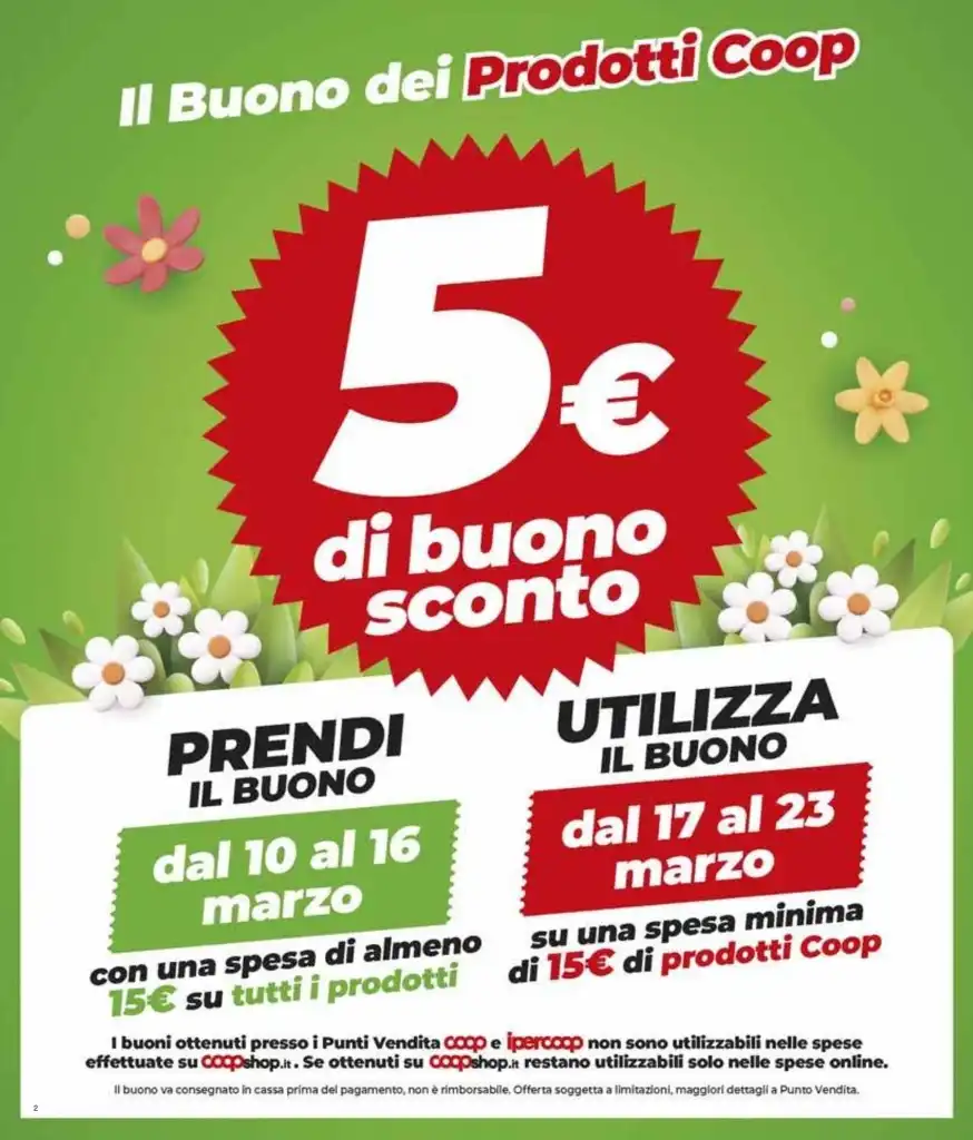 Volantino Coop Sconti 30% 40% dal 6 al 19/03/2025