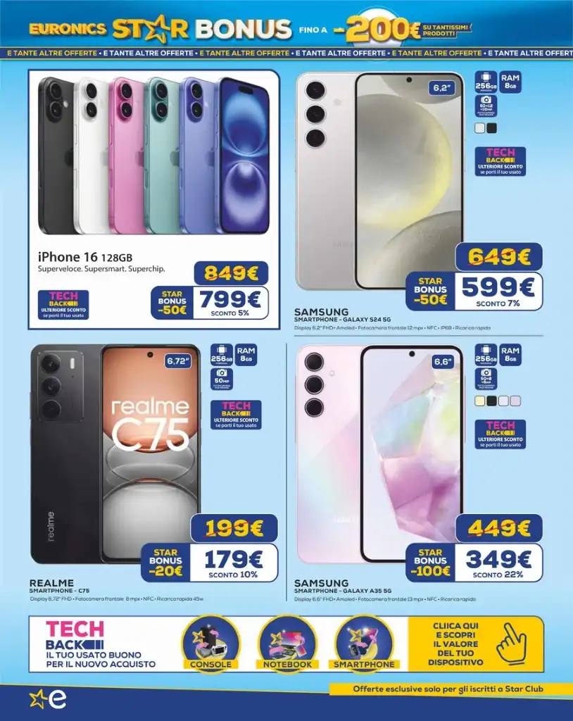 Volantino Euronics Star Bonus dal 3 al 16/04/2025