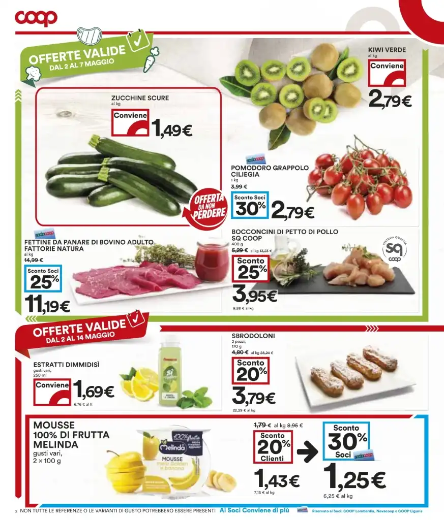 Volantino Coop Sconto 30% 40% dal 2 al 14/05/2025