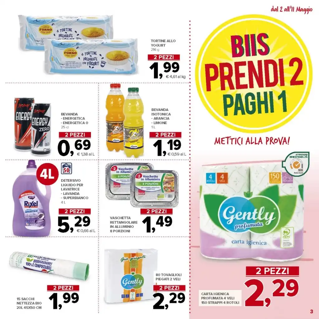 Volantino Todis Bis e Tris offerte dal 2 all’11/05/2025
