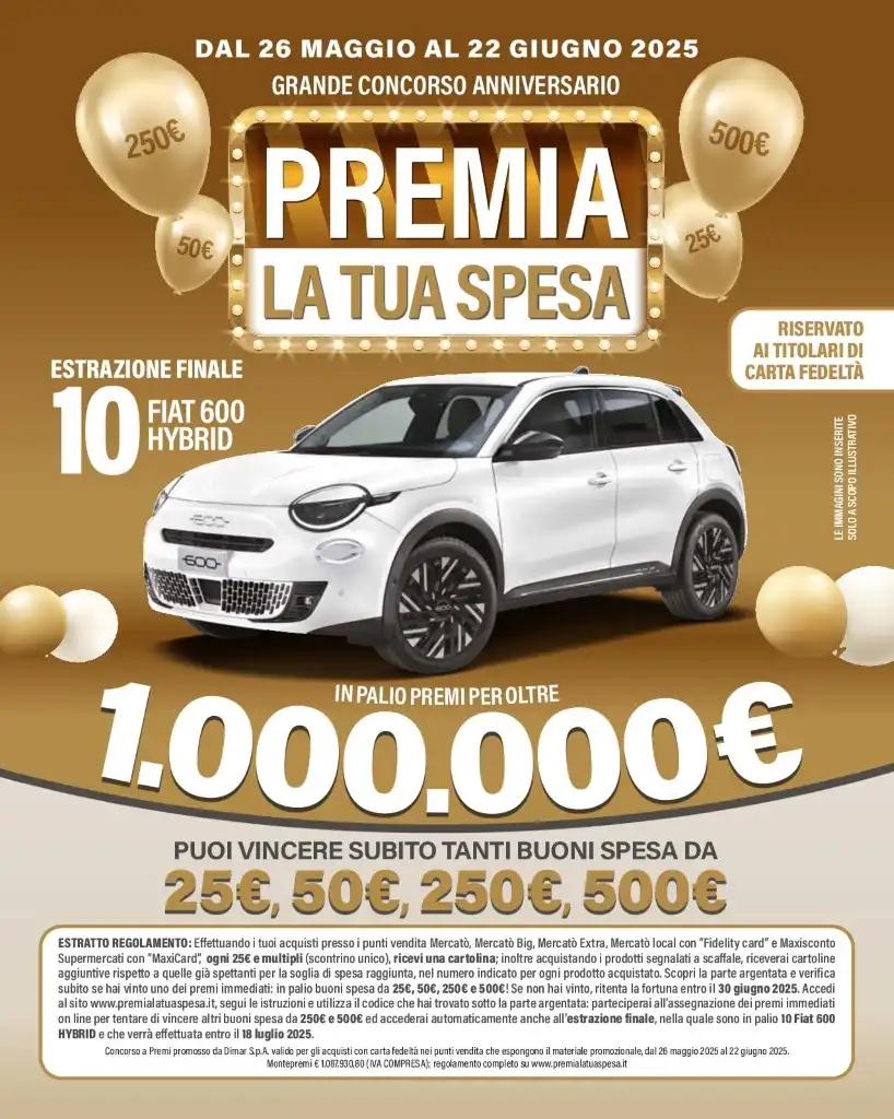 Volantino Mercatò Sconto 50% dal 26/05 all’8/06/2025
