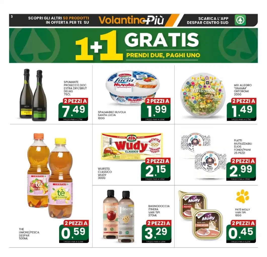 Volantino Despar 1+1 Gratis dal 9 al 14/06/2025