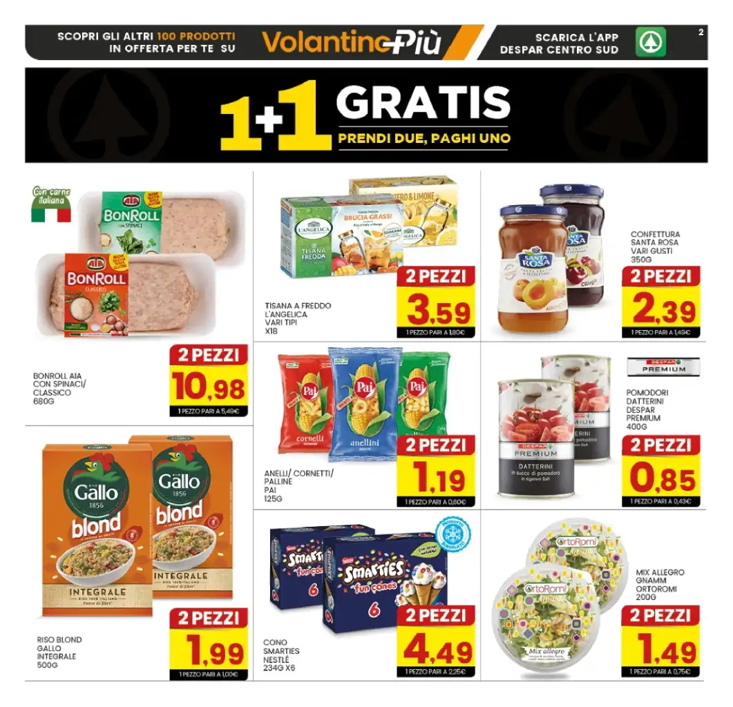 Volantino Eurospar Prendi 2 Paghi 1 dal 9 dal 14/06/2025