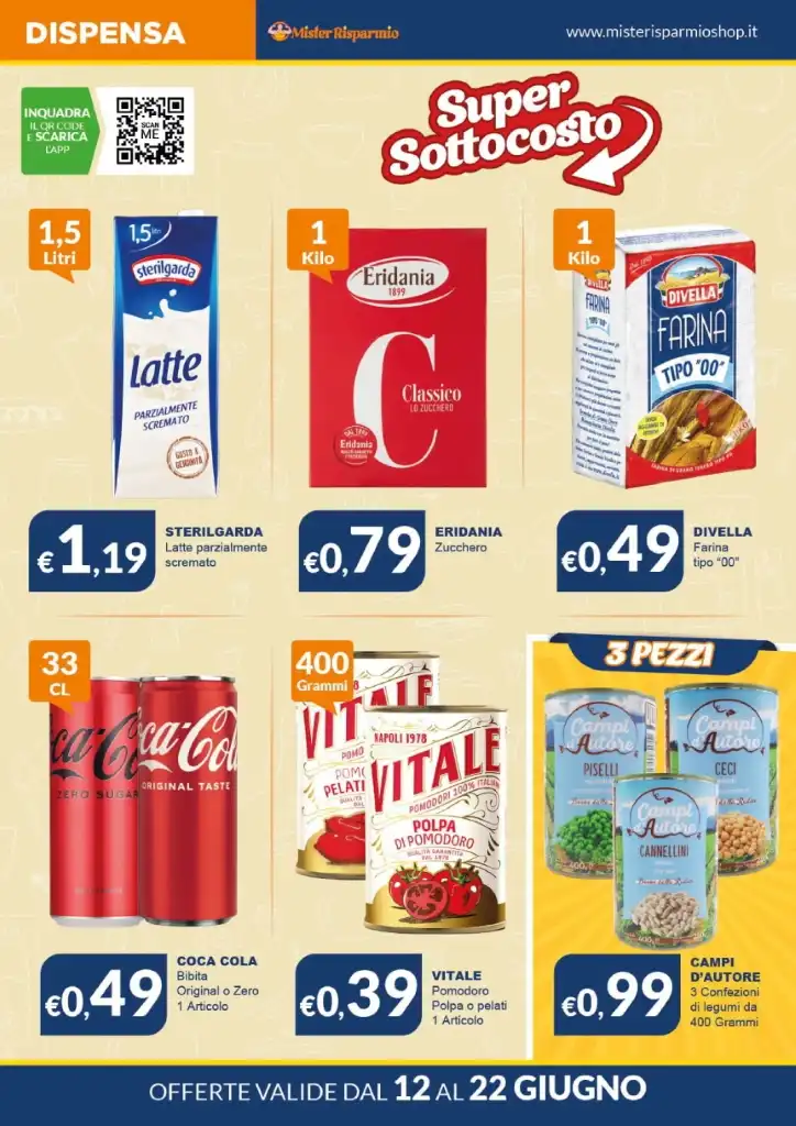 Volantino Mister Risparmio Convenienza dal 12 al 22/06/2025