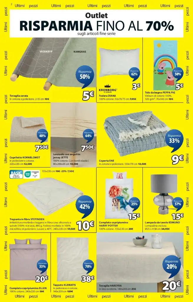 Volantino JYSK Sconti fino al 70% dal 7/07 al 16/08/2025
