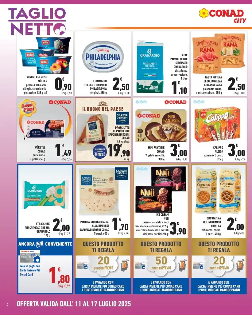 Volantino Conad City Taglio Netto dall’11 al 17/07/2025