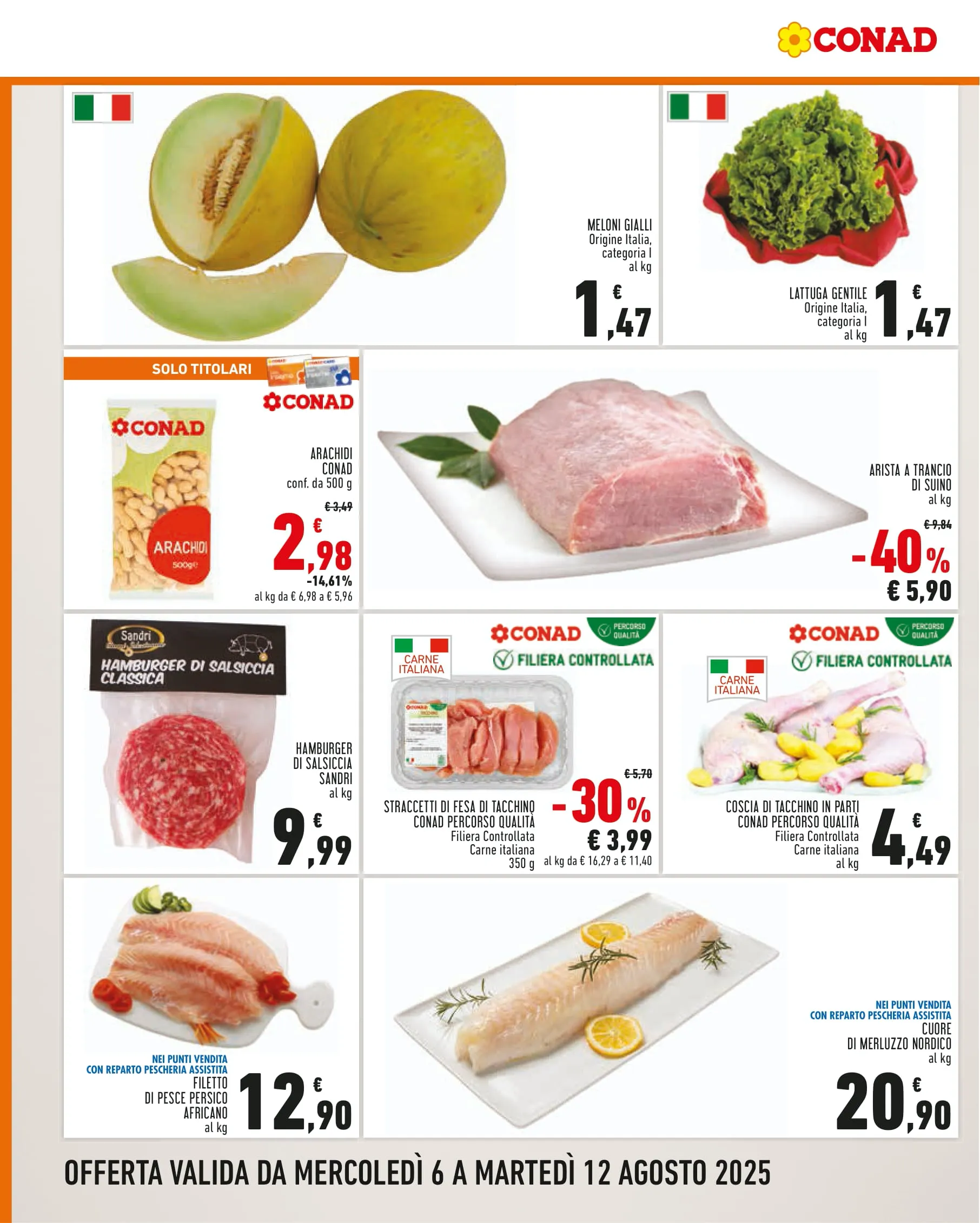 Volantino Conad Convenienza Più dal 6 al 12/08/2025