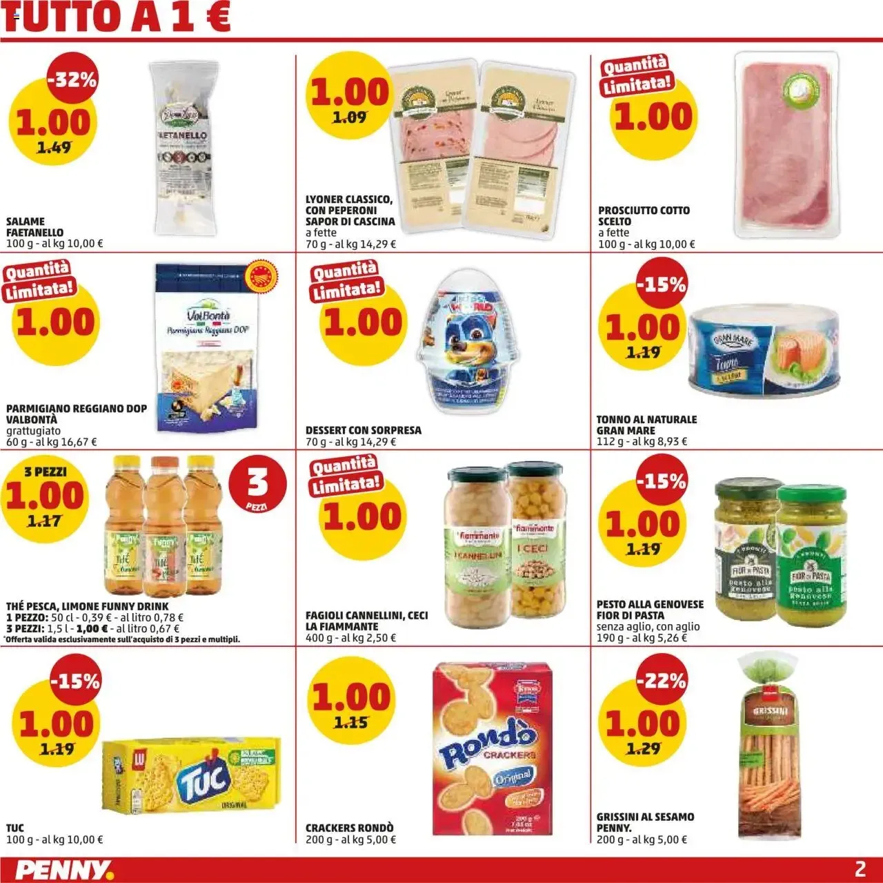 Volantino Penny Tutto a 1€ fino al 24 dal 14/08/2025