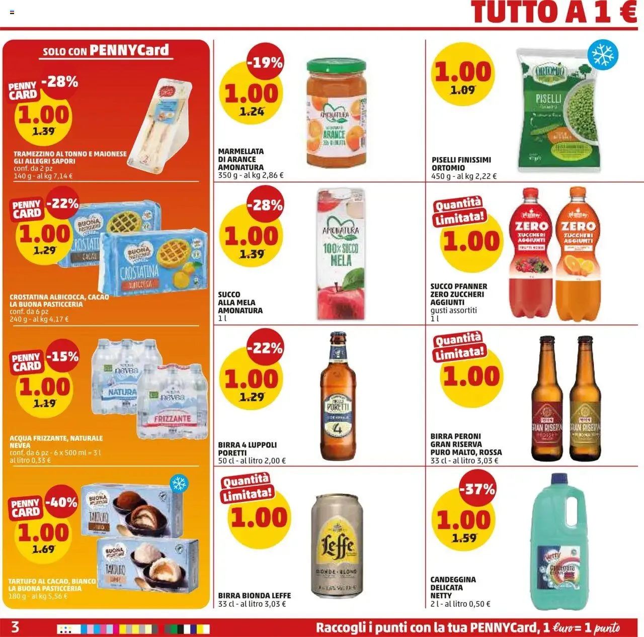 Volantino Penny Tutto a 1€ fino al 24 dal 14/08/2025