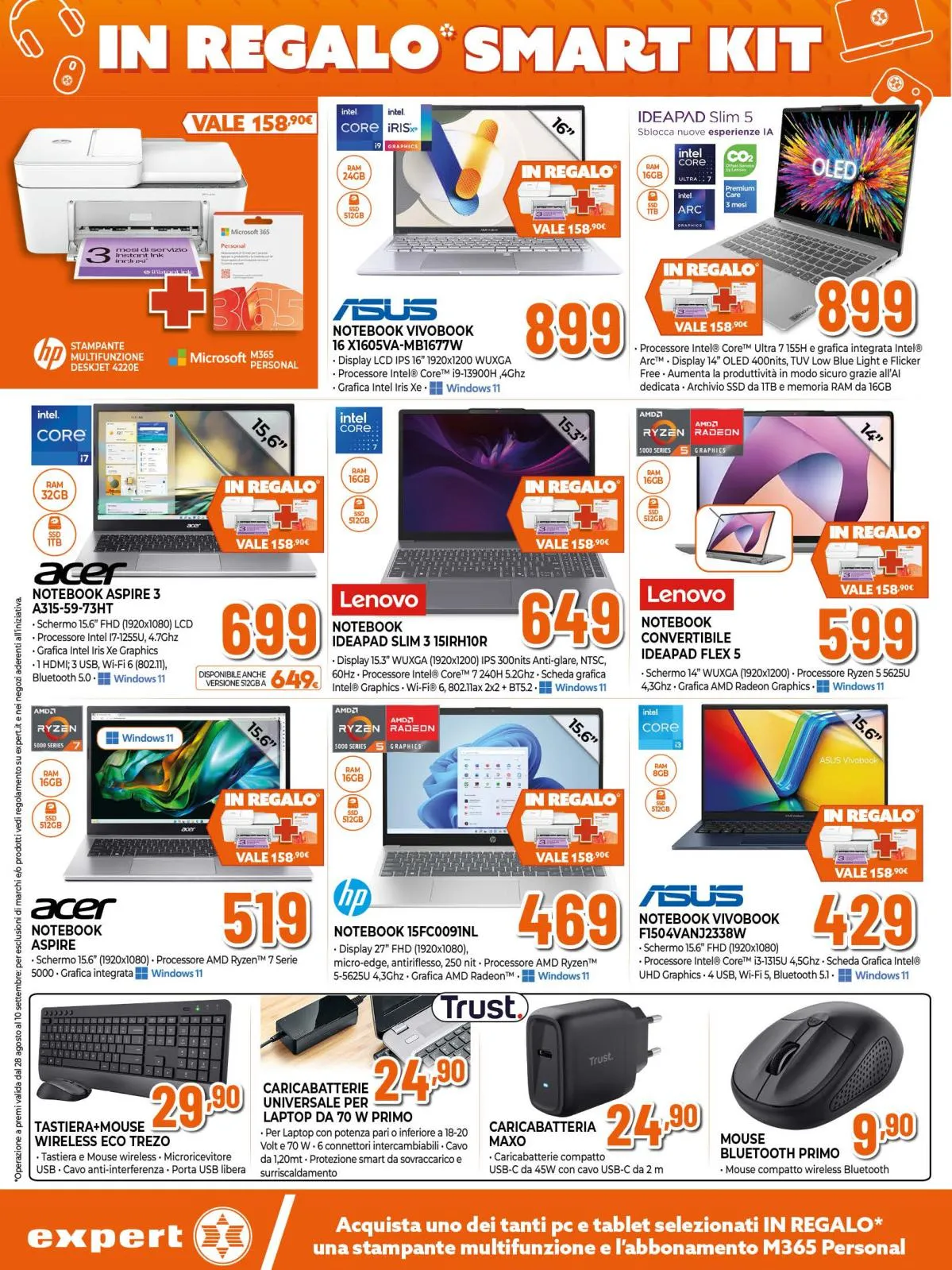 Volantino Expert Tech to School dal 14 al 27/08/2025
