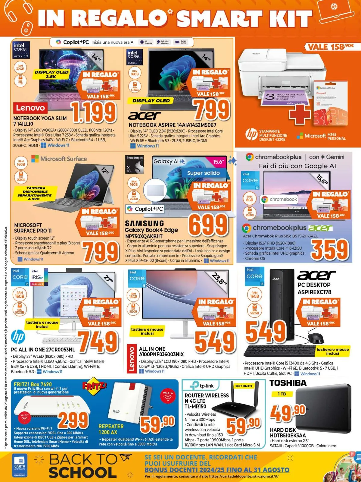 Volantino Expert Tech to School dal 14 al 27/08/2025