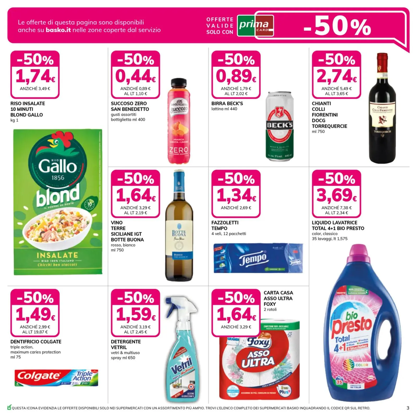 Volantino Basko Sconto 50% dal 19/08 al 3/09/2025