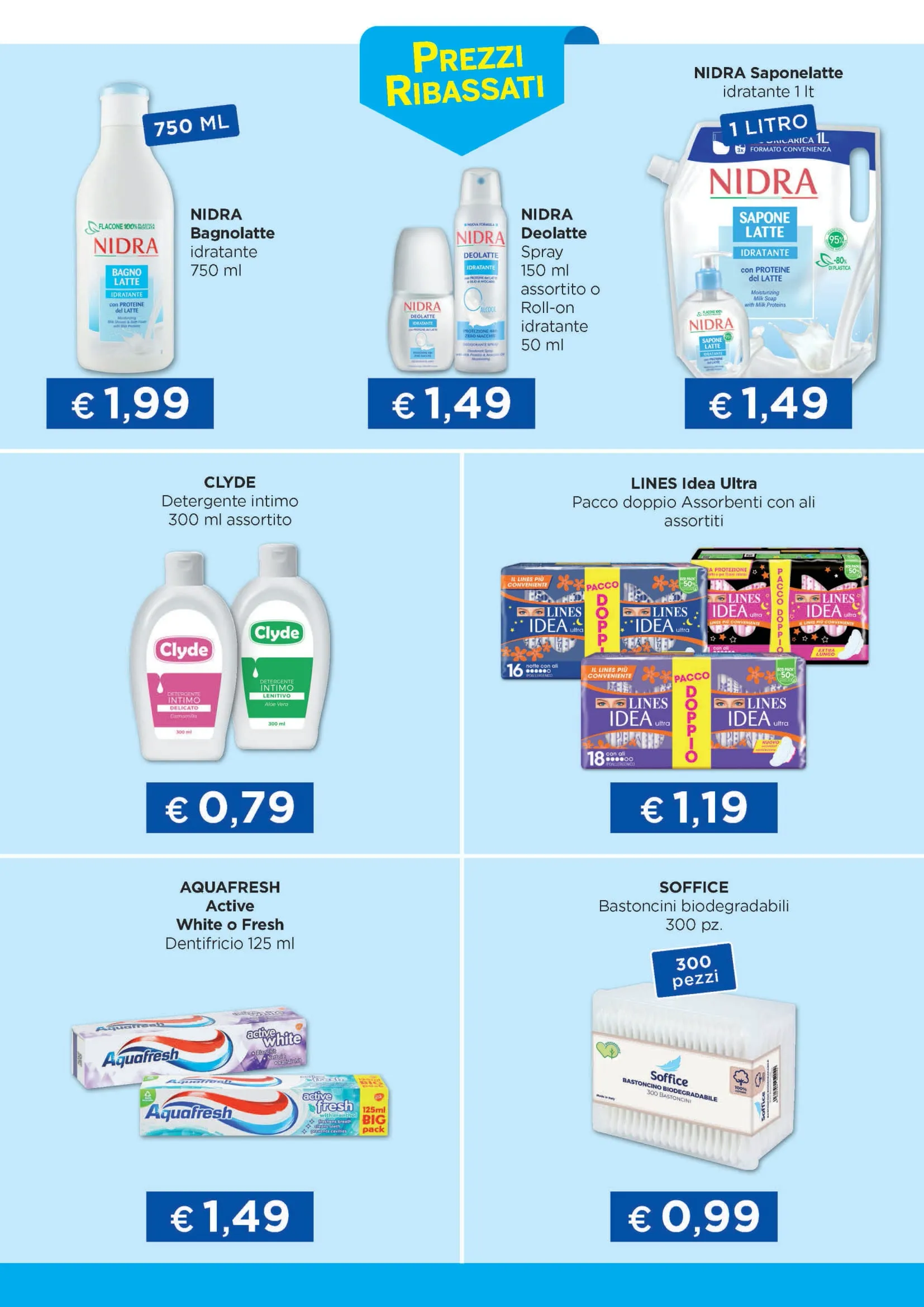 Volantino Acqua e Sapone Prezzi Ribassati dal 28/08 al 26/10/2025