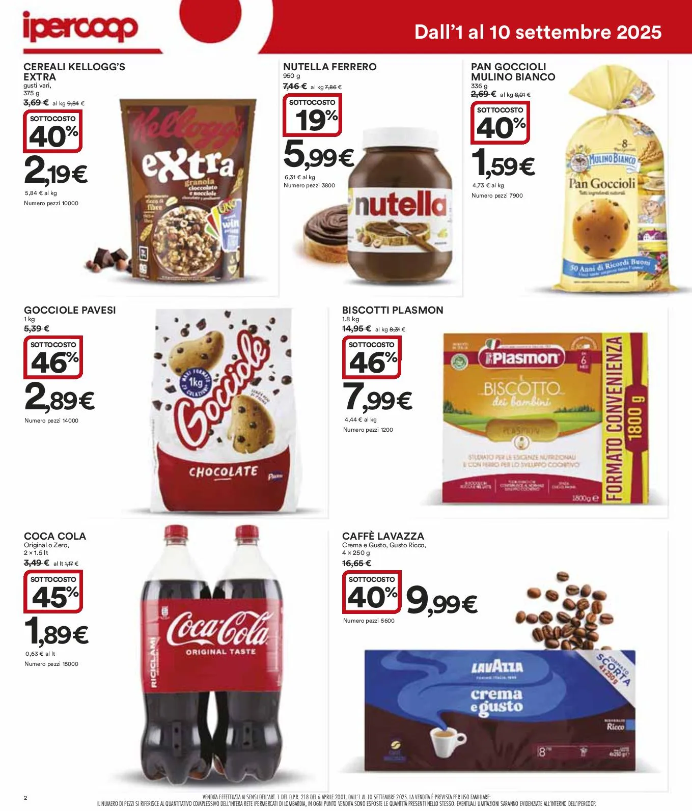 Volantino Ipercoop Speciale Sottocosto dal 1 al 10/09/2025