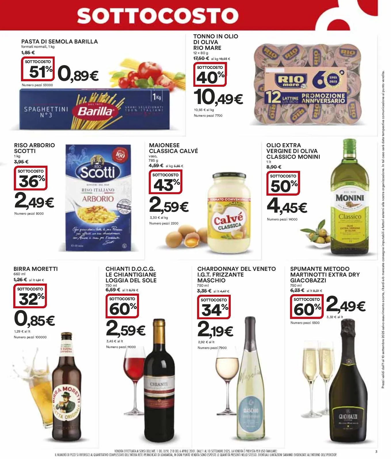 Volantino Ipercoop Speciale Sottocosto dal 1 al 10/09/2025