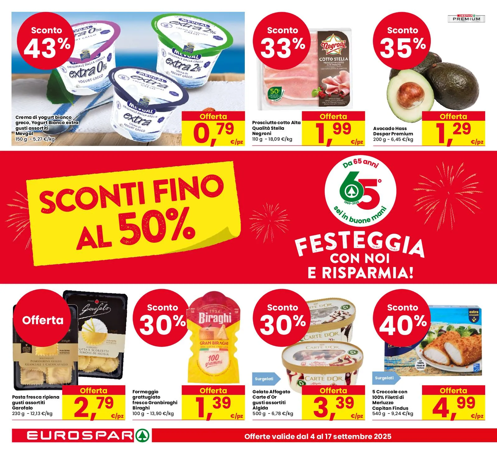 Volantino Eurospar Sconti fino al 50% online dal 4 al 17/09/2025