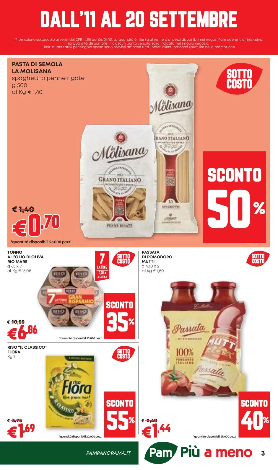 Volantino Pam Sottocosto dall’11 al 24/09/2025