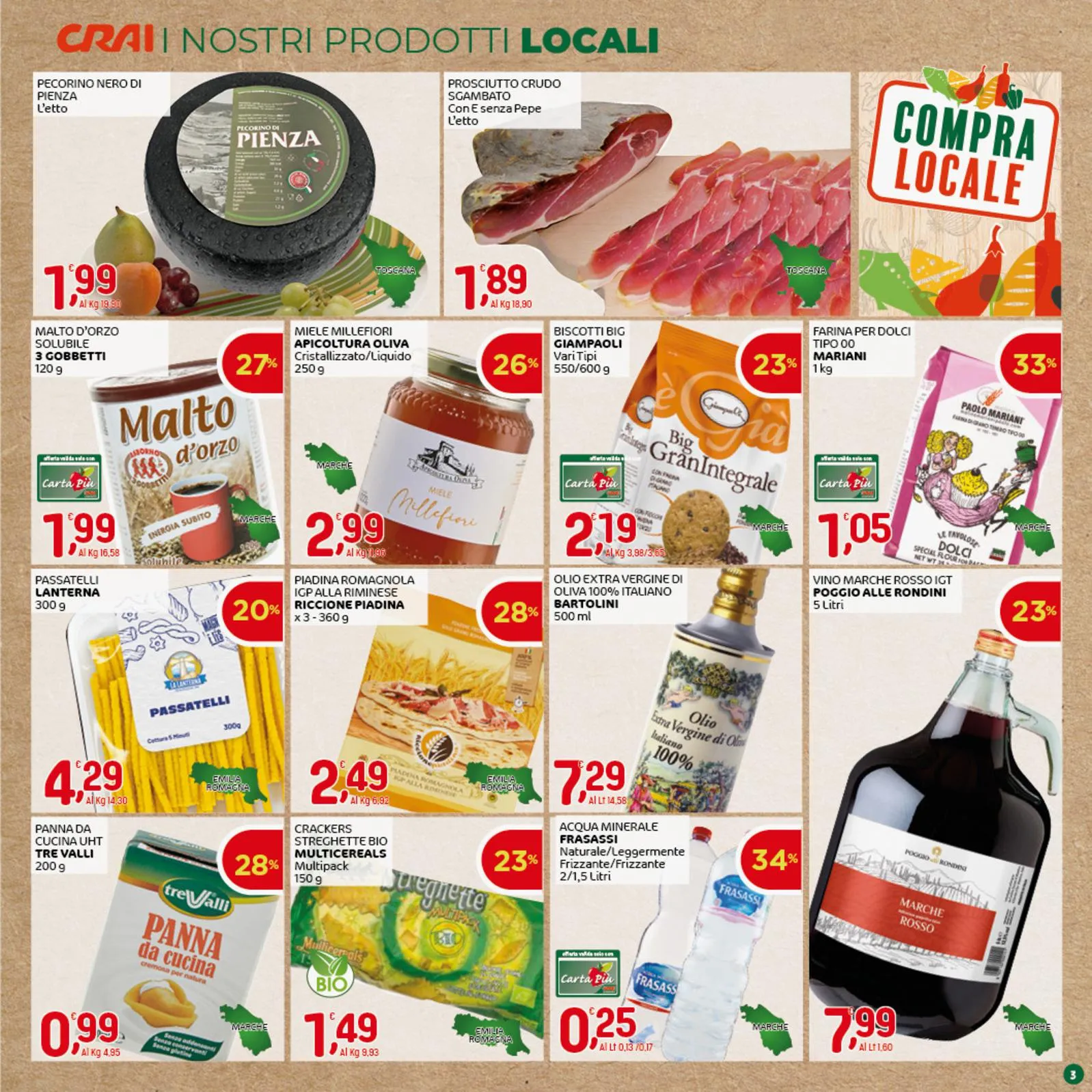 Volantino Crai Sconti Grandi Marche dal 18/09 al 1/10/2025
