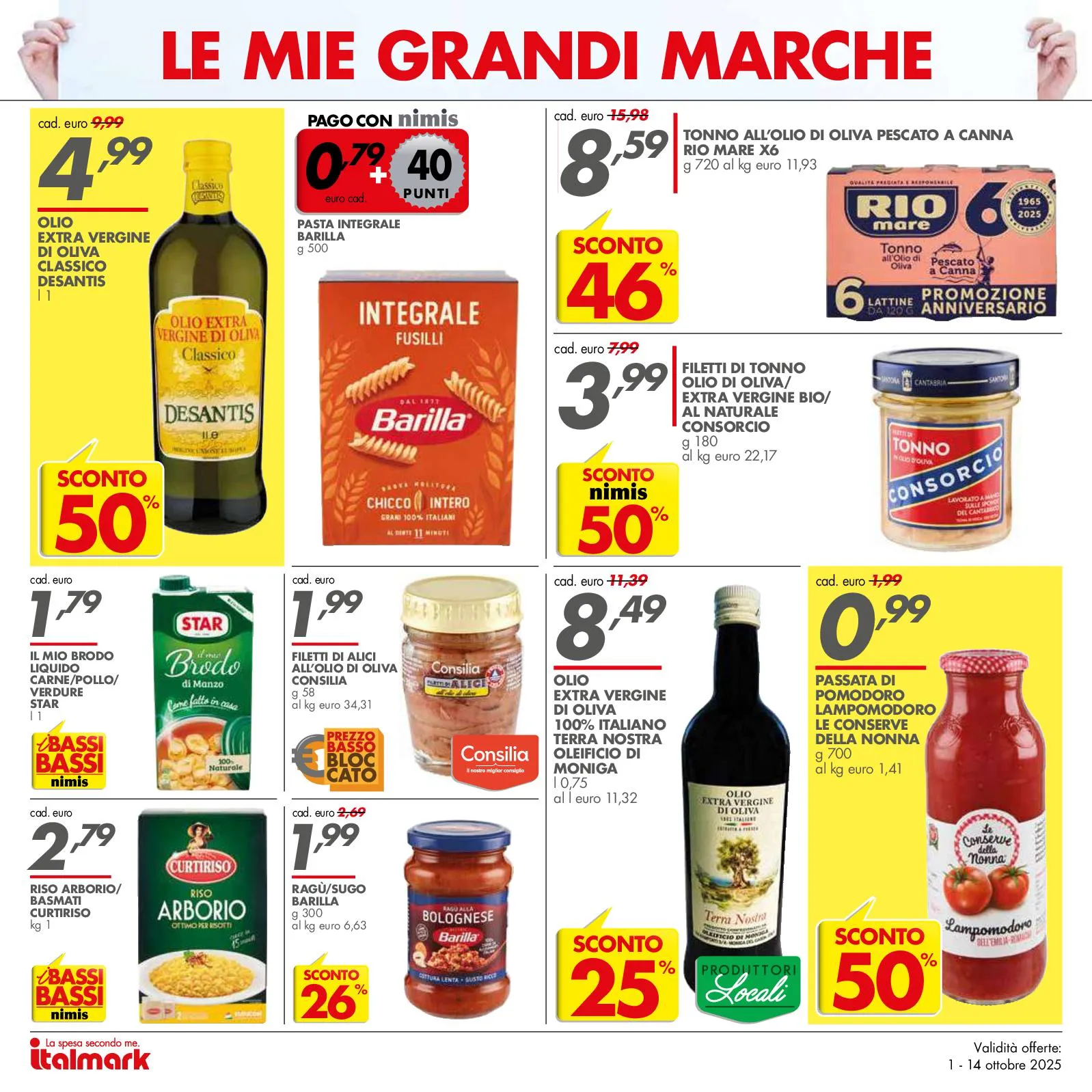 Volantino Italmark Le Mie Grandi Marche dal 1 al 14/10/2025