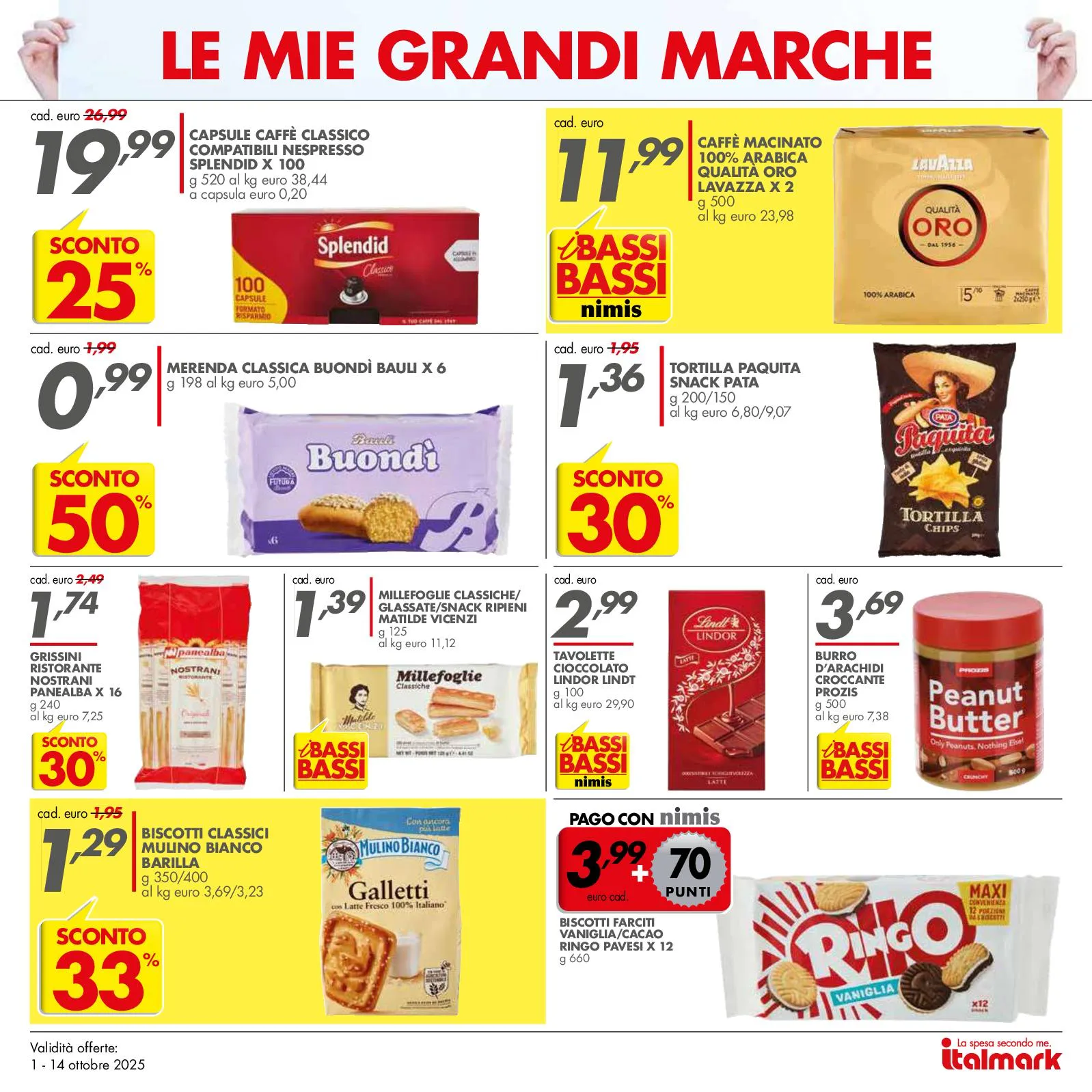 Volantino Italmark Le Mie Grandi Marche dal 1 al 14/10/2025