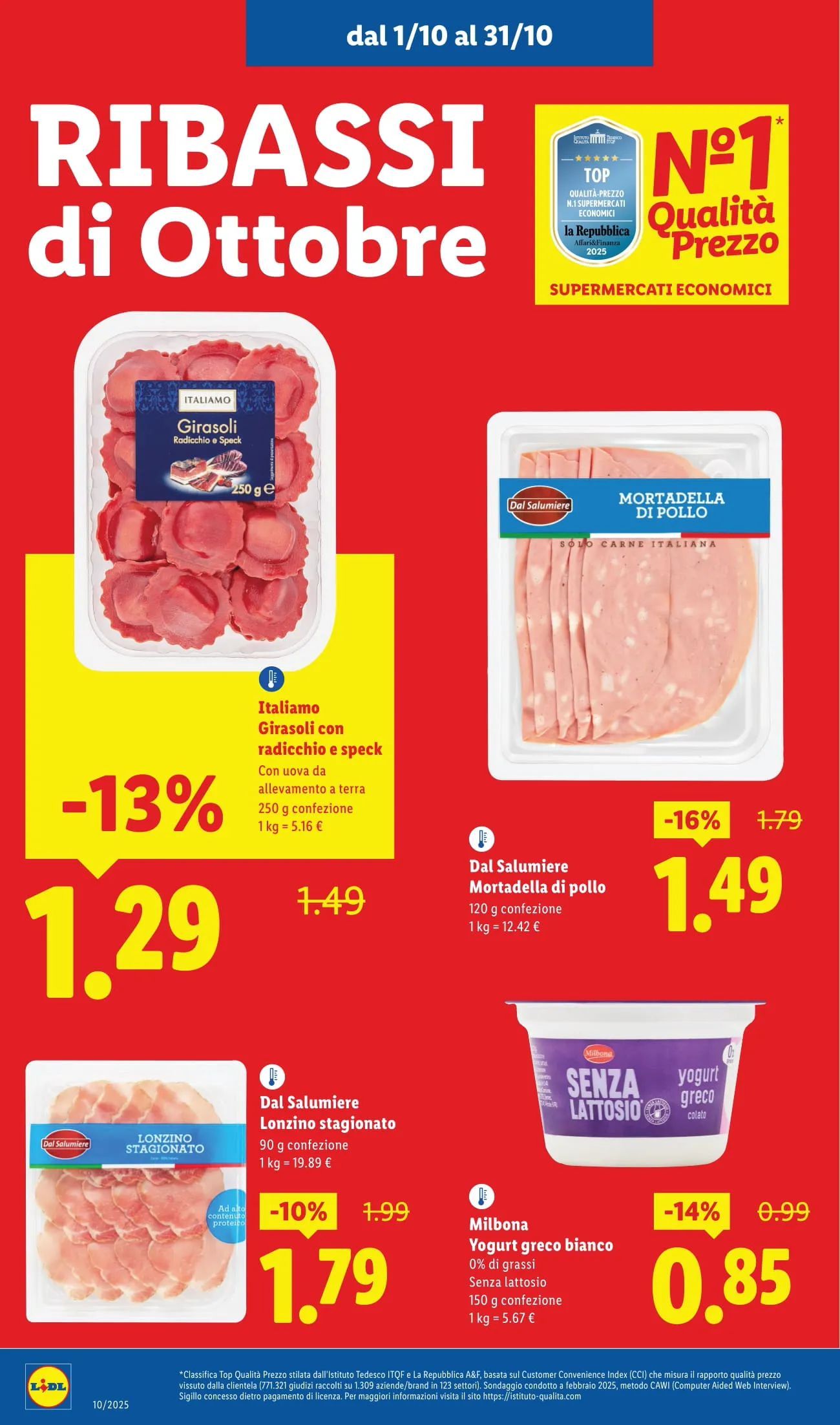 Volantino Lidl Ribassi di Ottobre dal 1 al 31/10/2025