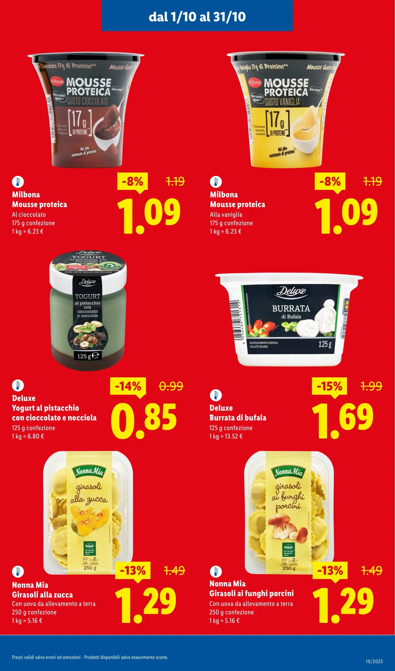 Volantino Lidl Ribassi di Ottobre dal 1 al 31/10/2025