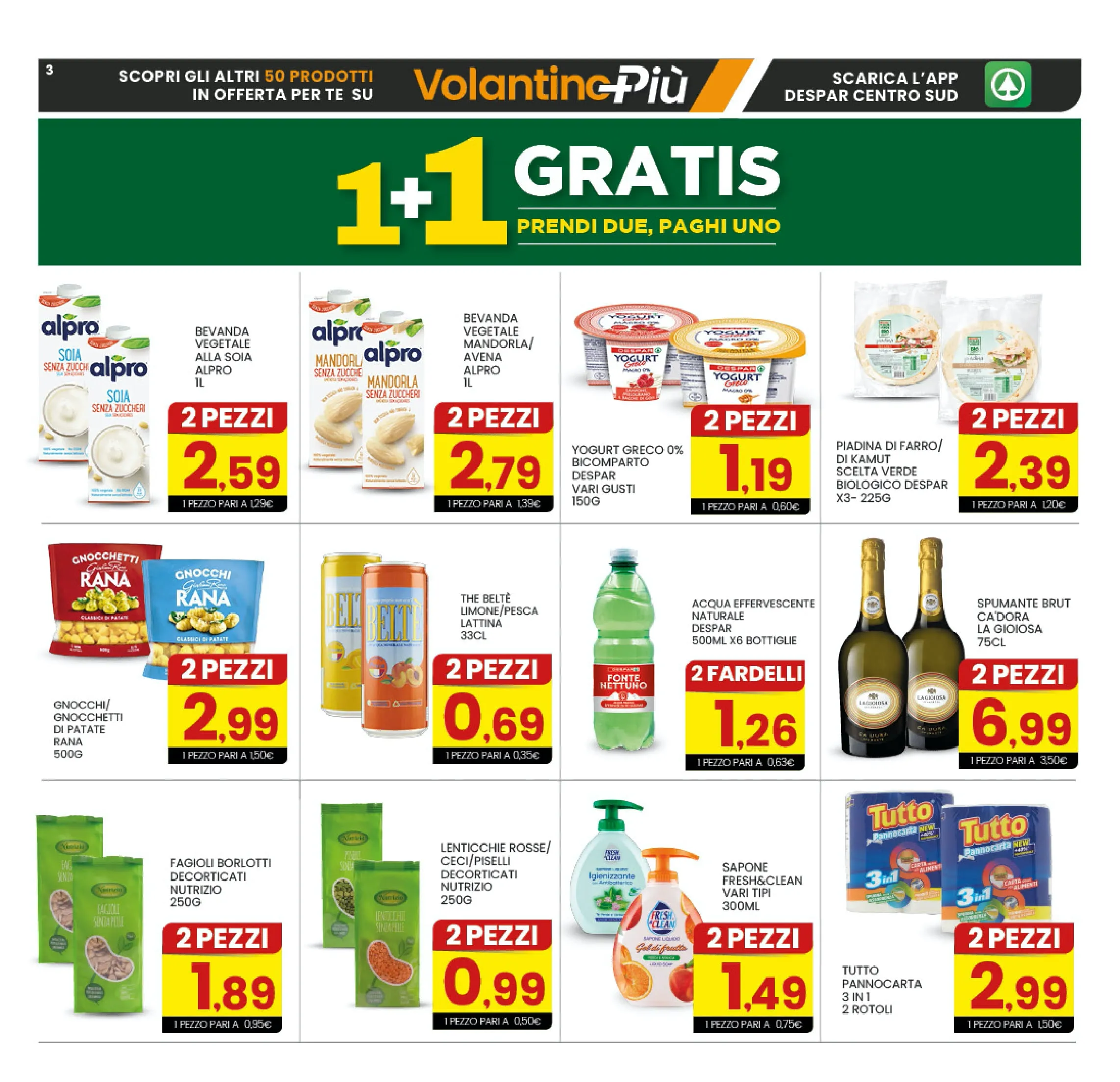 Volantino Despar 1+1 Gratis dal 2 al 9/10/2025