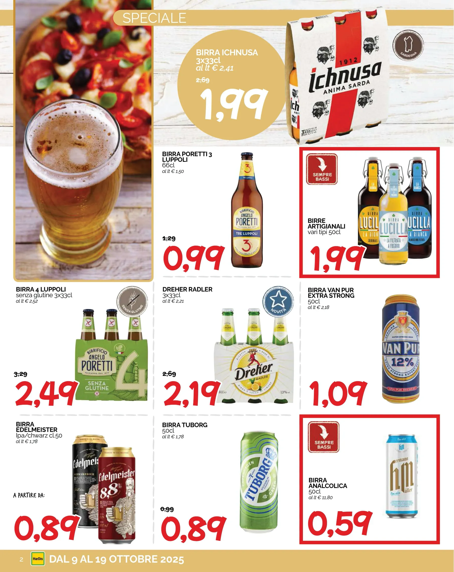 Volantino HarDis Offerte al Costo dal 9 al 19/10/2025