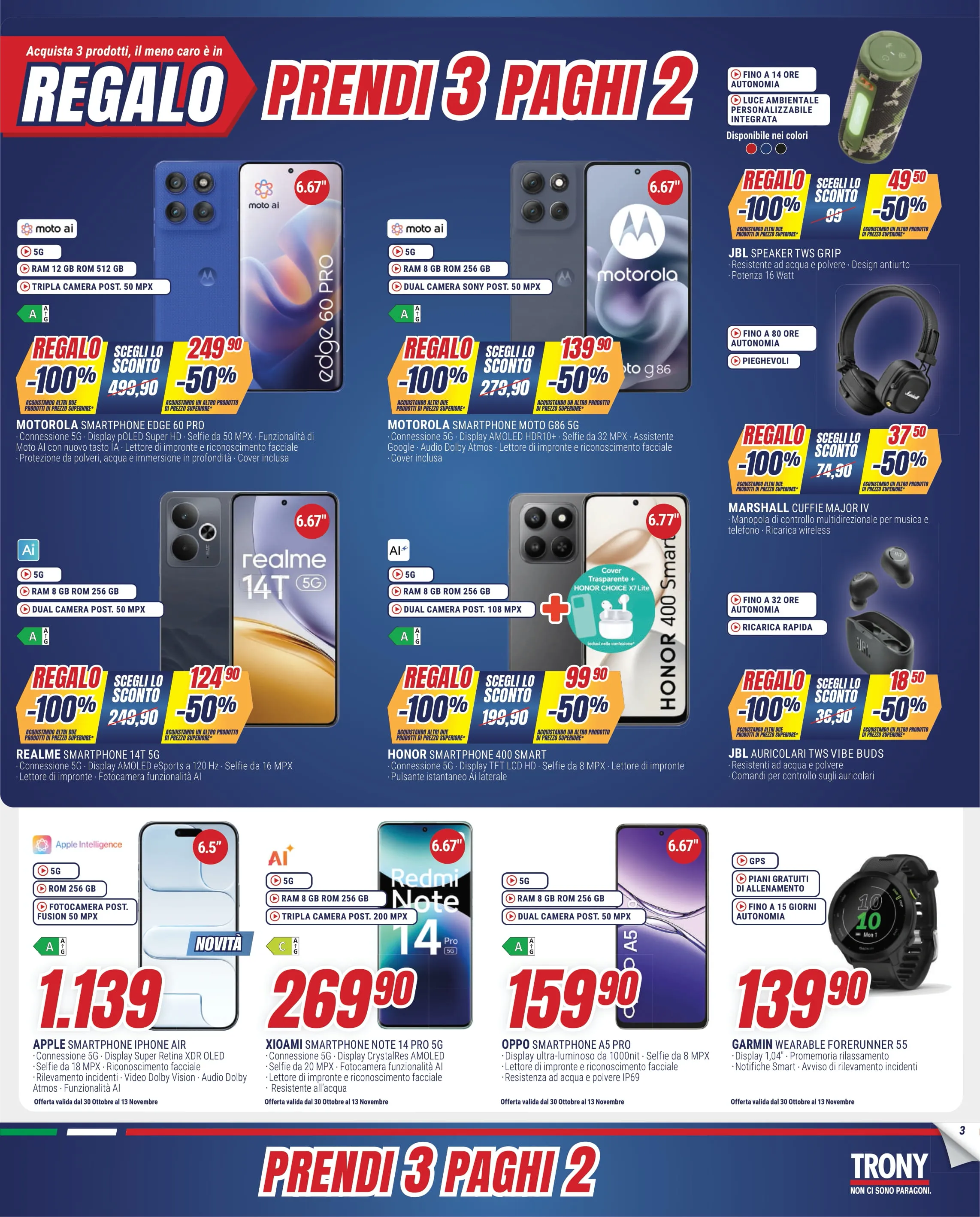 Volantino Trony Prendi 3 Paghi 2 dal 30/10 al 24/11/2025