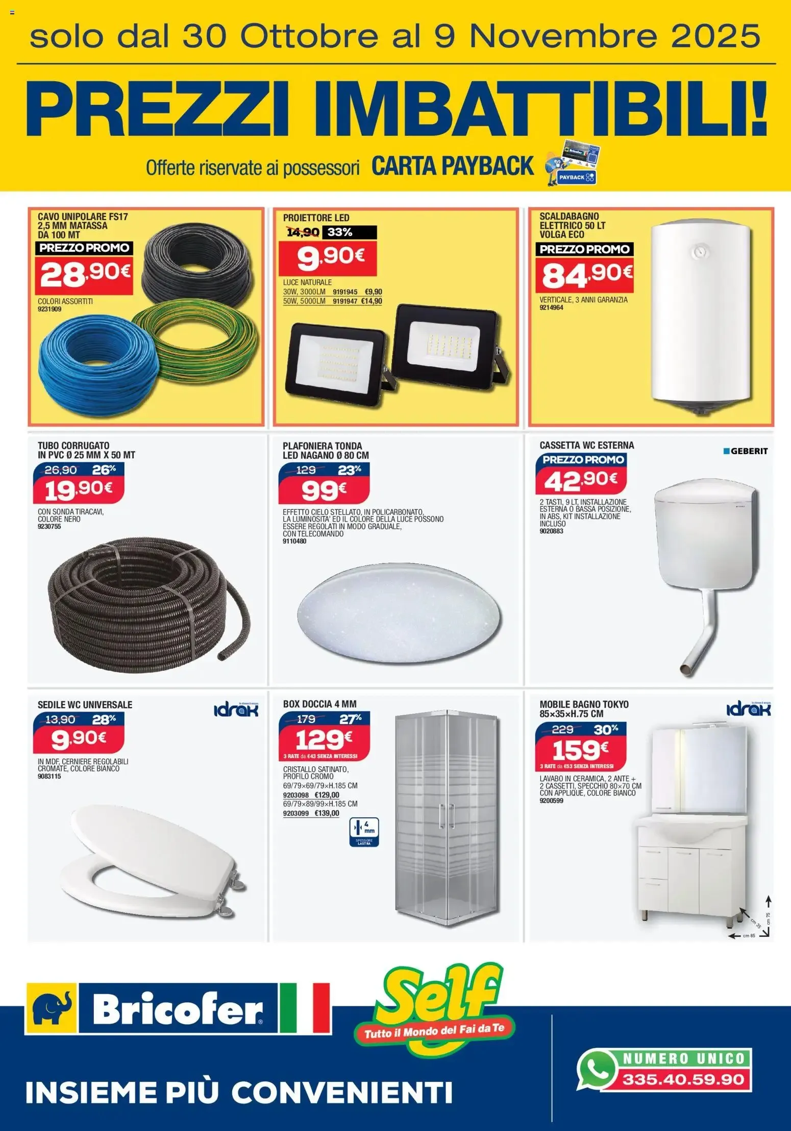 Volantino Bricofer Prezzi Imbattibili dal 30/10 al 9/11/2025