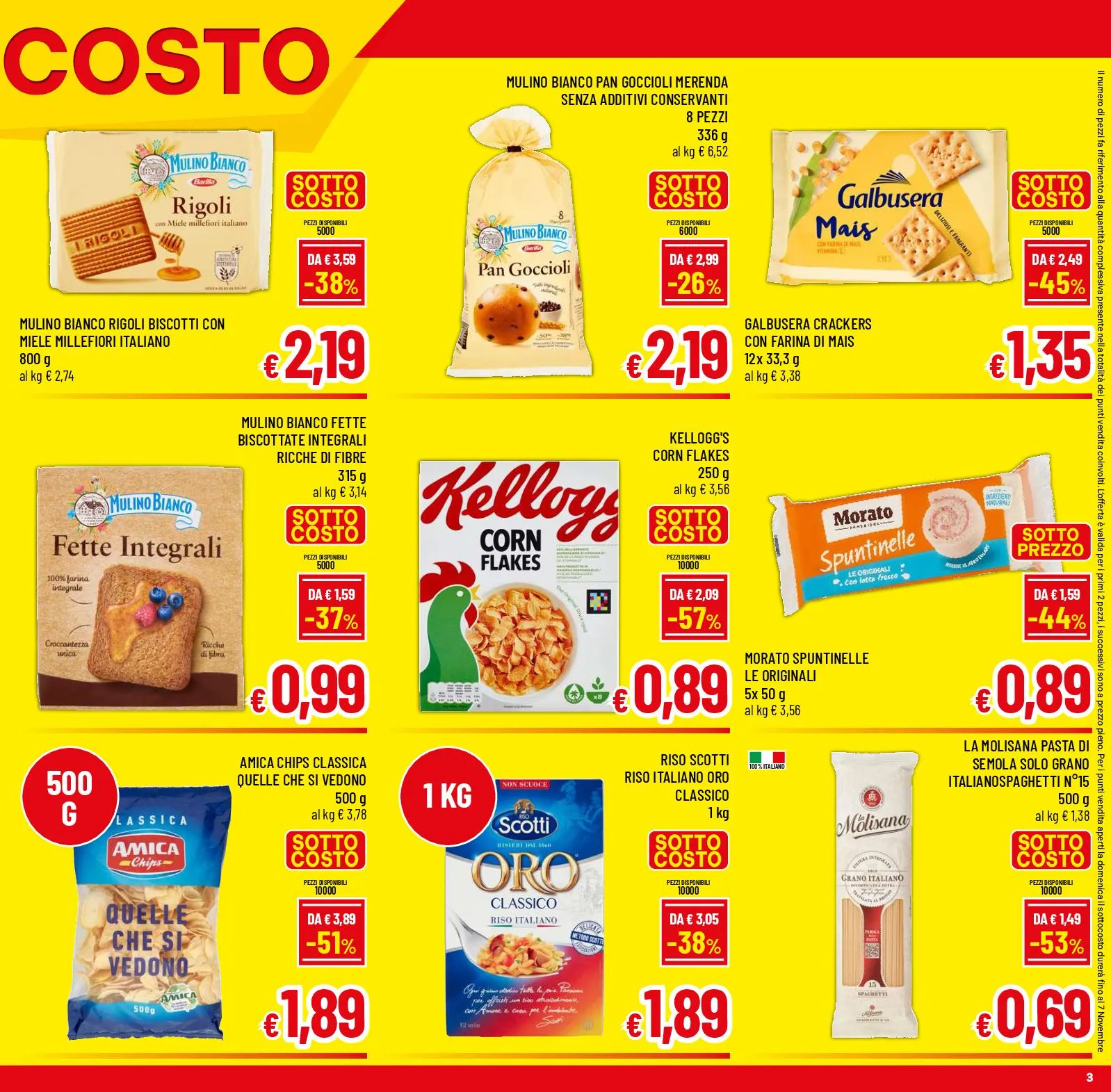 Volantino A&O Sottocosto dal 29/10 all’8/11/2025