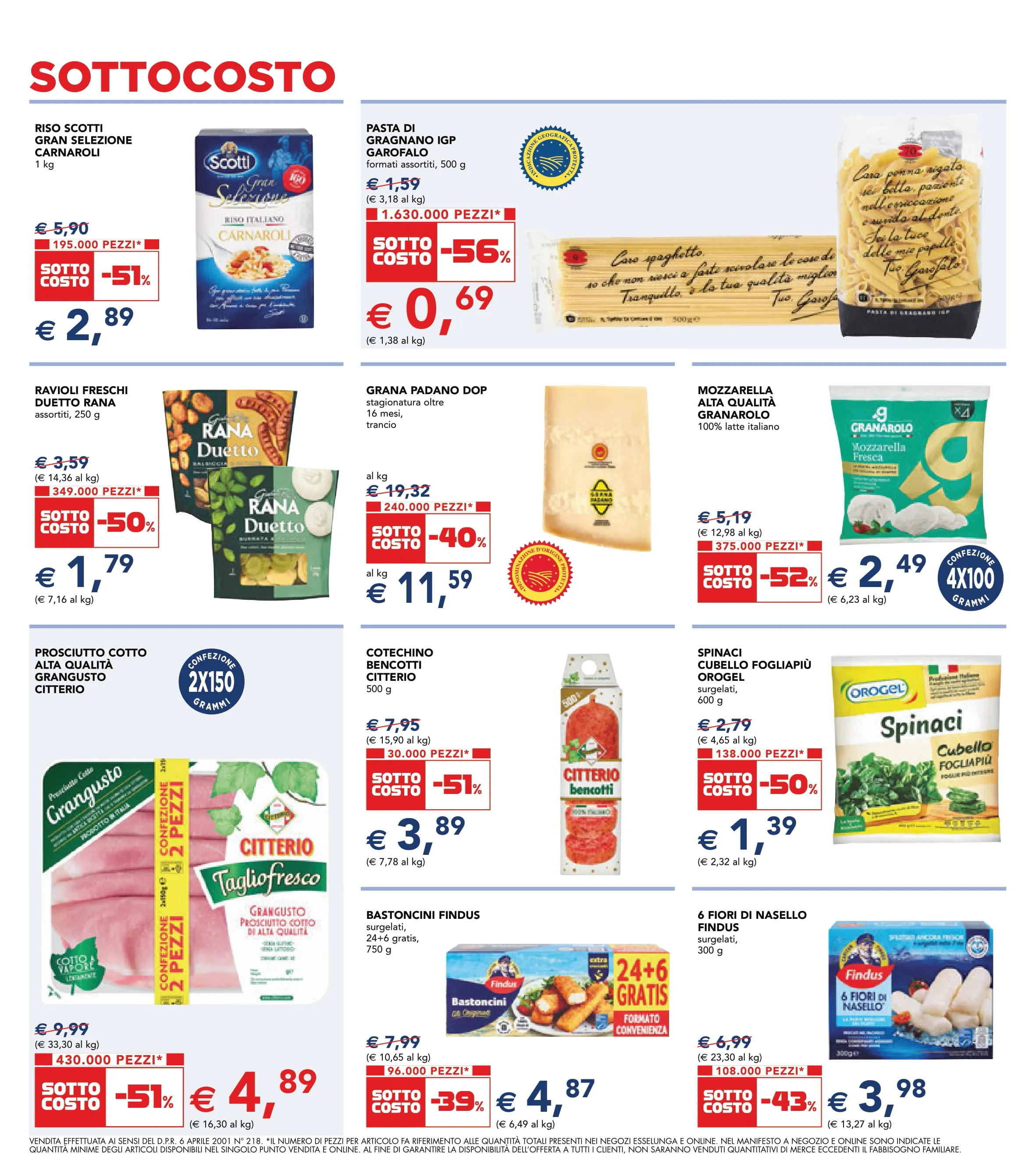 Volantino Esselunga Offerte Sottocosto dal 7 al 16/11/2025