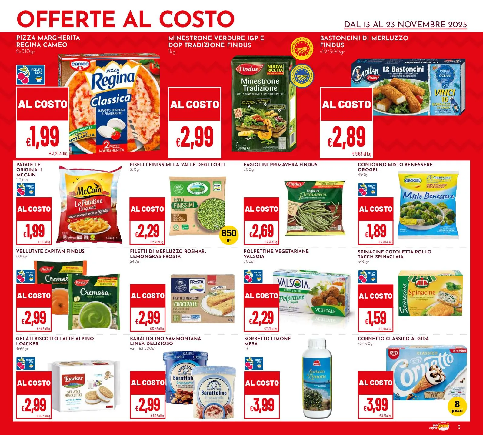 Volantino Pan/IperPan Offerte al Costo dal 13 al 23/11/2025
