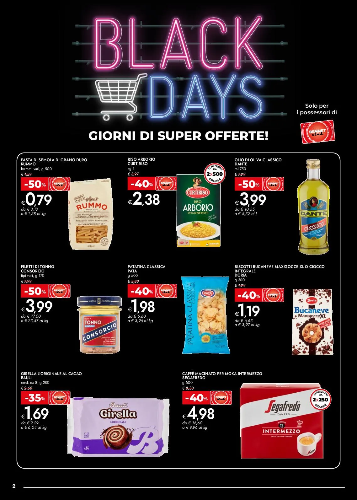 Volantino Bennet Black Days dal 13 al 26/11/2025