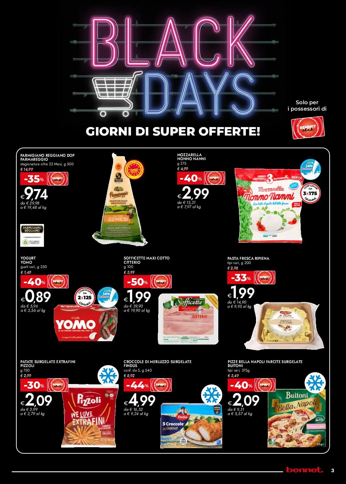 Volantino Bennet Black Days dal 13 al 26/11/2025