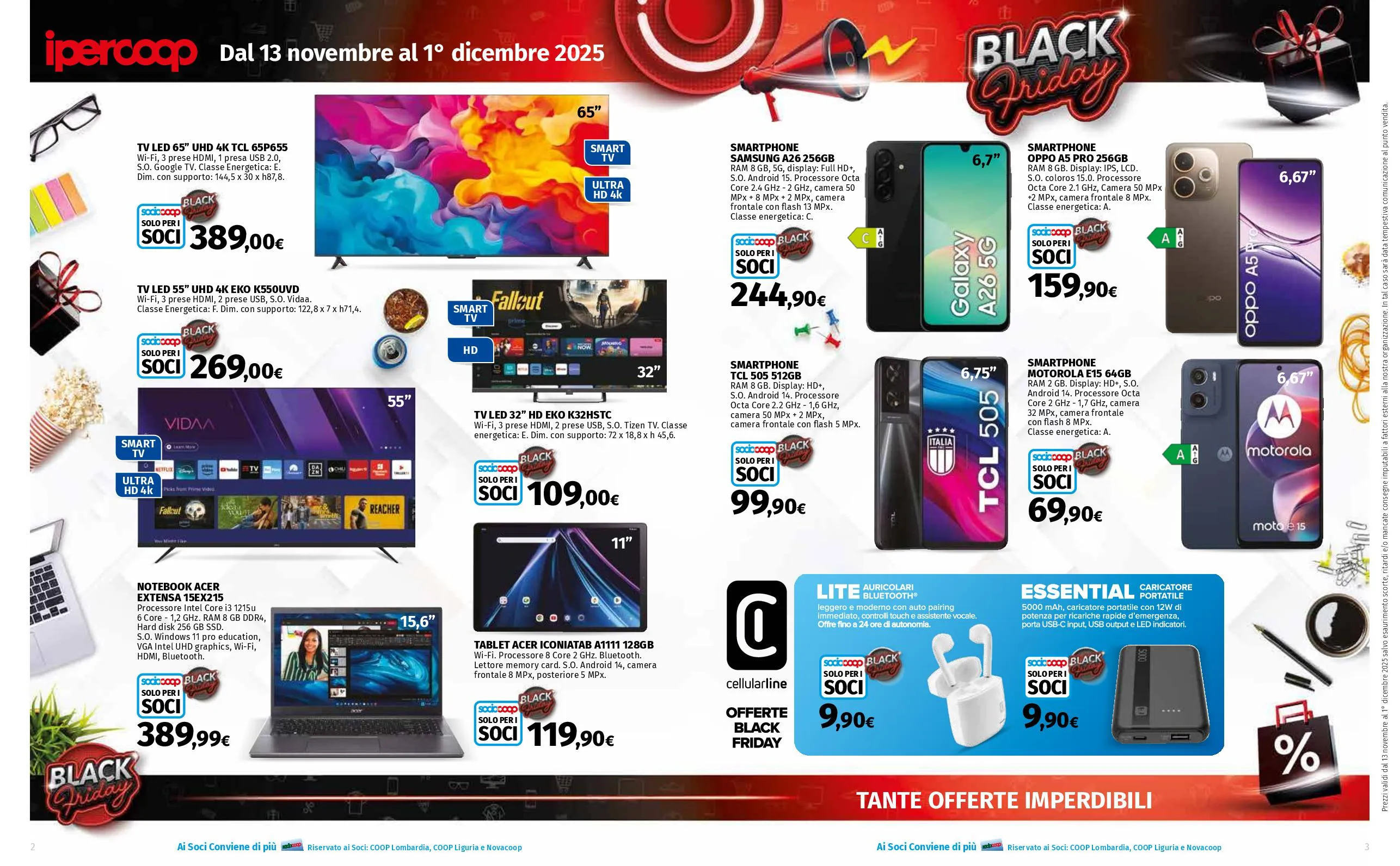 Volantino Ipercoop Black Friday dal 13/11 al 1/12/2025