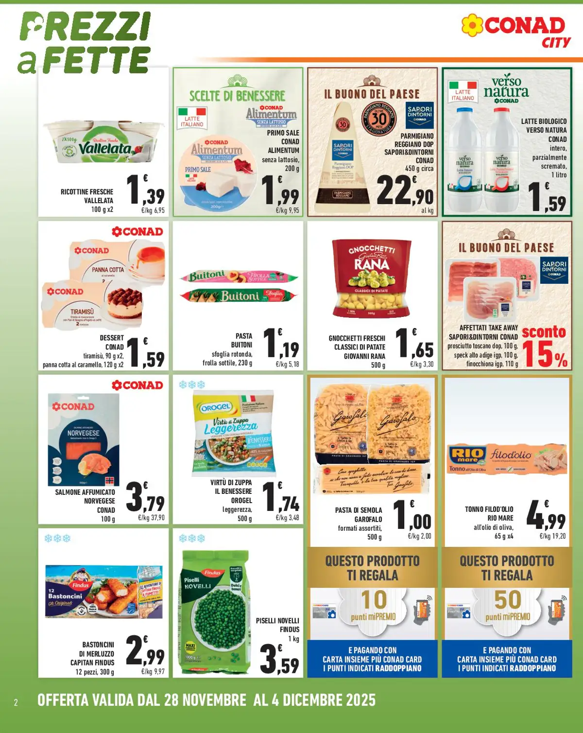 Volantino Conad City Prezzi a Fette dal 28/11 al 4/12/2025