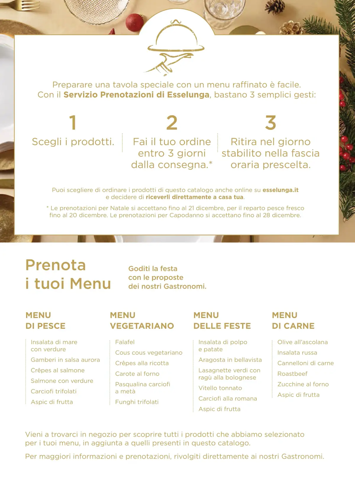 Catalogo Esselunga Pranzo di Natale dal 1 al 31/12/2025