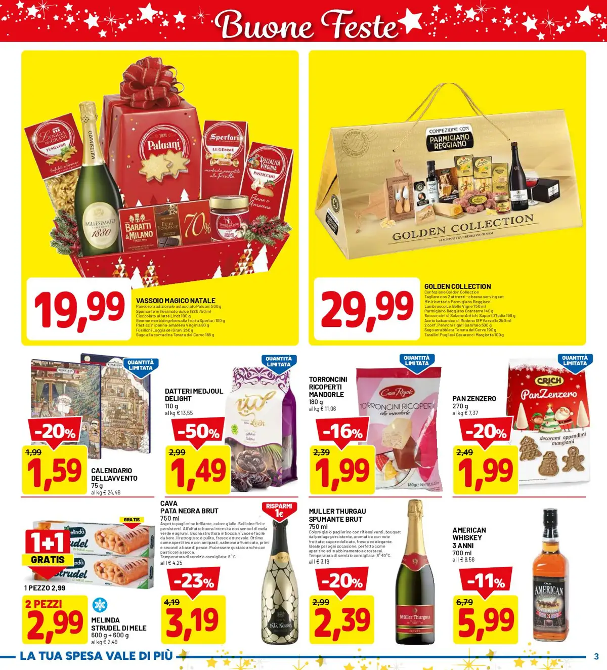 Volantino DPiù Buone Feste 1+1 Gratis dal 1 al 10/12/2025