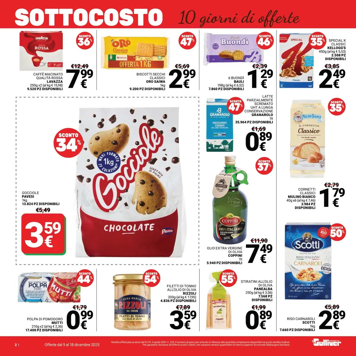 Volantino Gulliver Sottocosto dal 9 al 18/12/2025