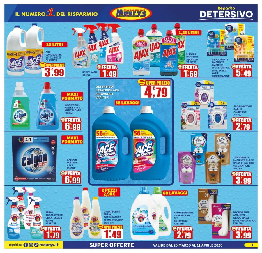 Volantino Maury’s Primavera in Offerta dal 26/03 all’11/04/2026