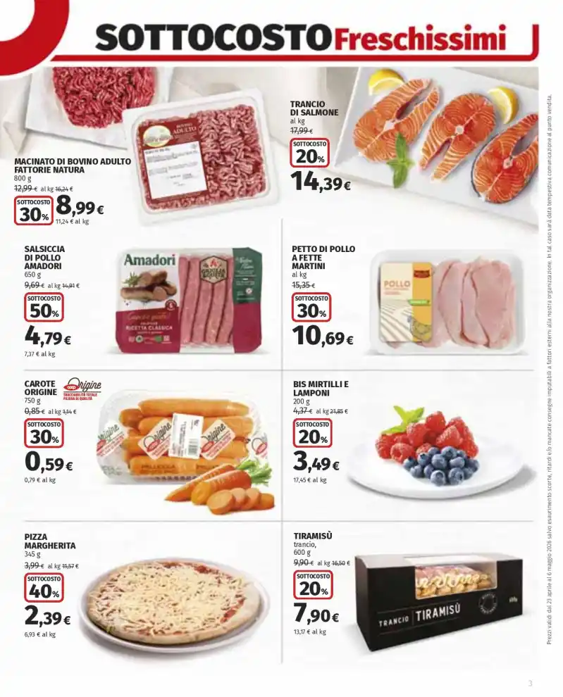 Volantino Ipercoop Sottocosto Freschissimi dal 23/4 fino al 6/5/2026