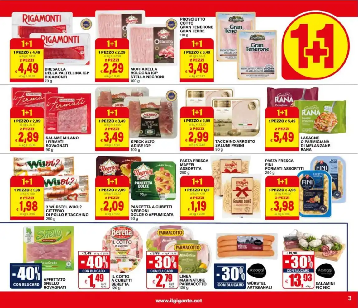 Volantino Il Gigante 1+1 Uno è Gratis dal 4/6 fino al 17/6/2026