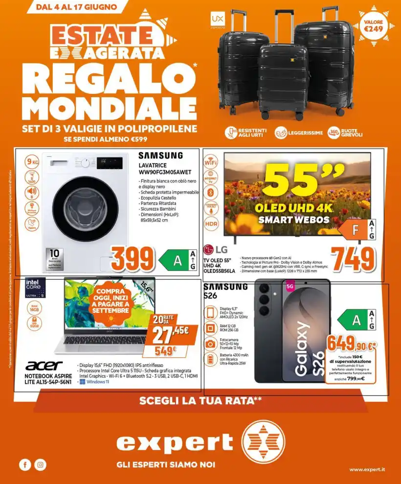 Volantino Expert Estate Exxagerata dal 4 al 17 giugno 2026