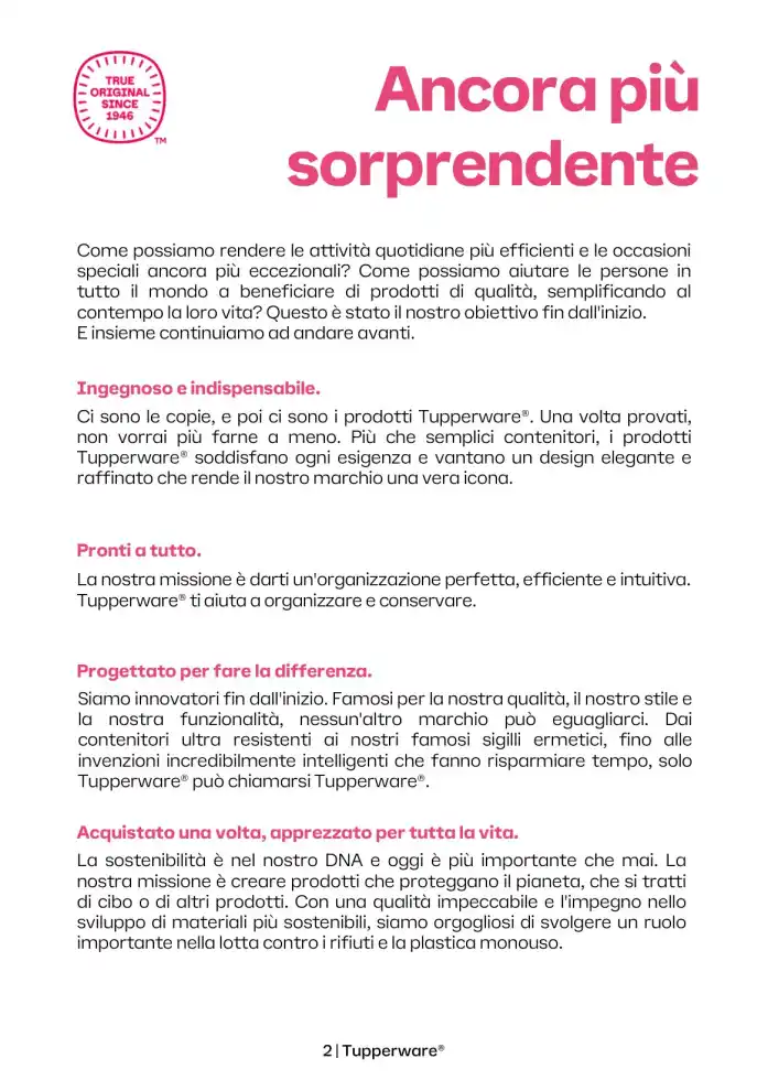 Catalogo Tupperware Primavera Estate 2026 dal 1/5 fino al 30/9/2026
