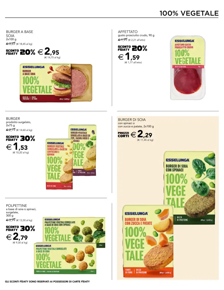 Volantino Esselunga 100% Vegetale dal 8/6 fino al 17/6/2026