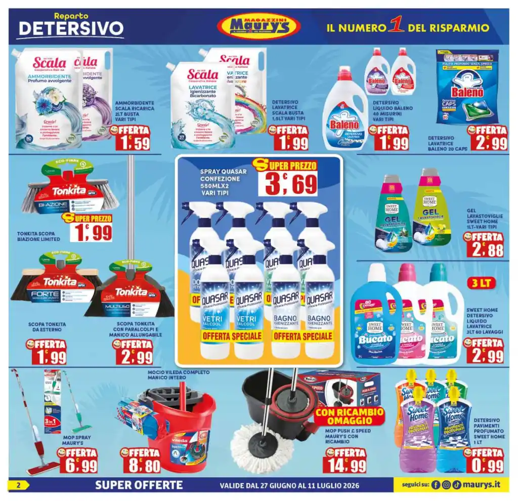Volantino Maury’s Sapore di Sale dal 27/6 fino al 11/7/2026
