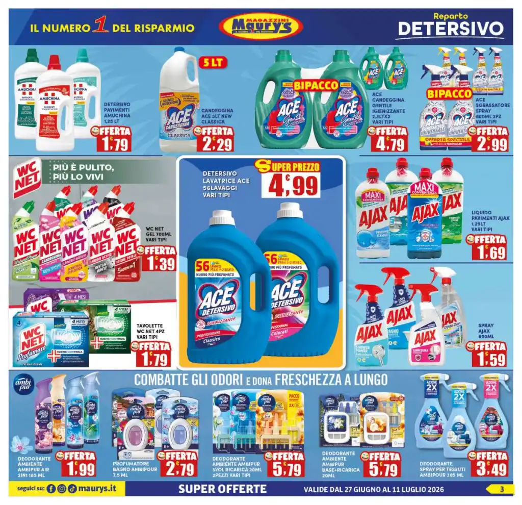 Volantino Maury’s Sapore di Sale dal 27/6 fino al 11/7/2026