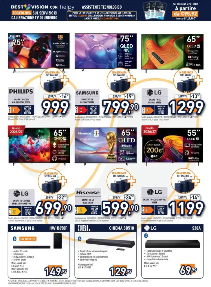 Volantino Unieuro Passioni in Valigia dal 1/7 fino al 16/7/2026
